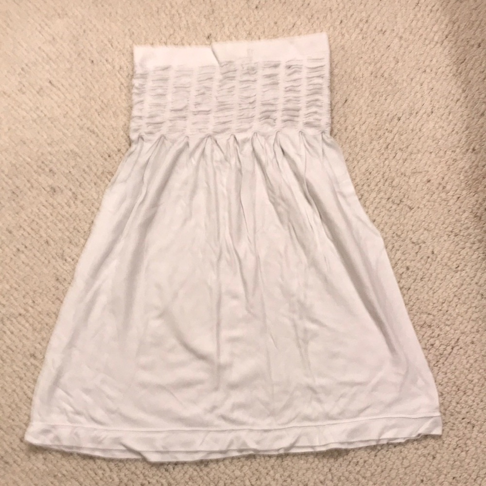 White sleeveless top